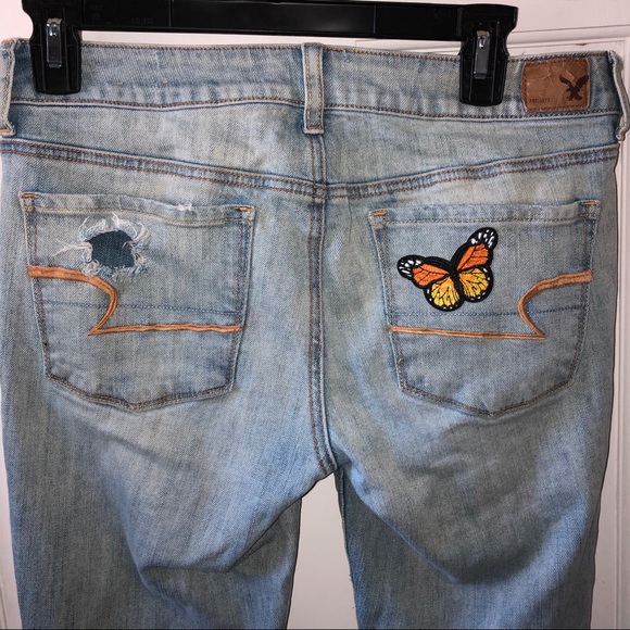 Orange Butterfly Patch Jeans 🦋🍊 - Picture 5 of 10